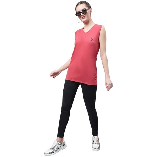 Mack Jonney Regular Fit Cotton Solid Gym Vest for Women - Image 5