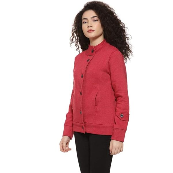 Campus Sutra Black Womens Buttoned Structured Blazer - Image 4