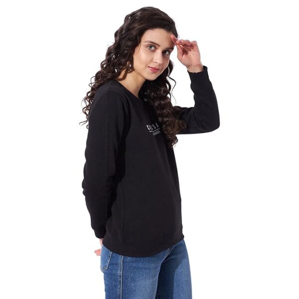 Ben Martin Women's Round Neck Regular Fit Full Sleeve Cotton Polyester Sweat Shirt - Image 2