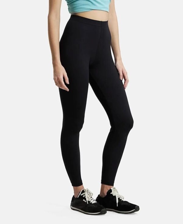 ockey AW87 Women's Super Combed Cotton Elastane Stretch High Rise Leggings - Image 3