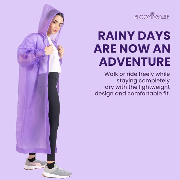 Bloomingdale Rain Coat for Men & Women Waterproof Bike Raincoat for Men with Pant - Image 2