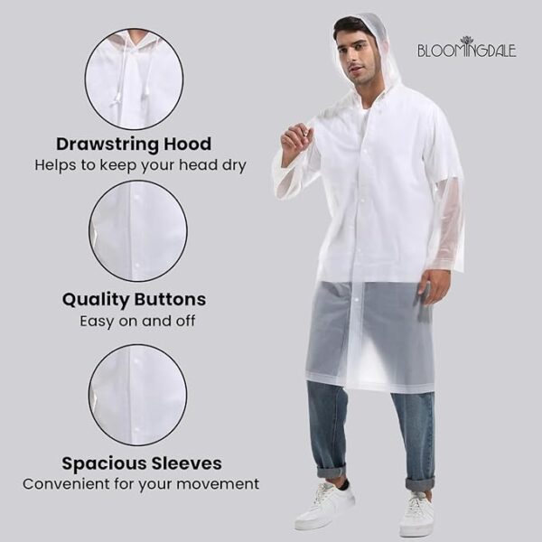 Bloomingdale Rain Coat for Men & Women Waterproof Bike Raincoat for Men with Pant - Image 4