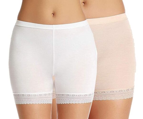 PLUMBURY Women's/Girl's Cotton Lycra Shorts With Lace Trim Cycling Shorts