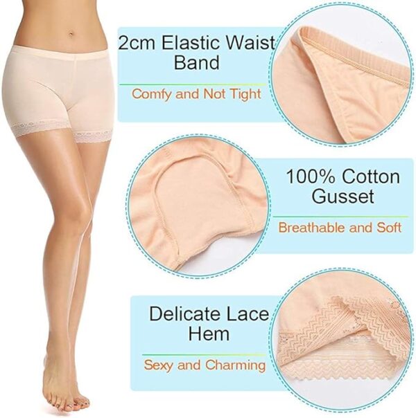 PLUMBURY Women's/Girl's Cotton Lycra Shorts With Lace Trim Cycling Shorts - Image 4
