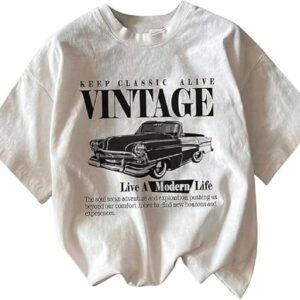 Jawdrobe Cotton Blend Oversized Fit Half Sleeve Printed Round Neck T-Shirt for