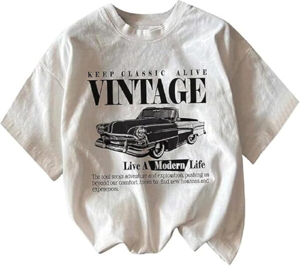 Jawdrobe Cotton Blend Oversized Fit Half Sleeve Printed Round Neck T-Shirt for