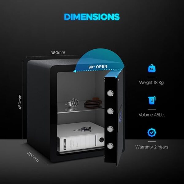 Ozone 45 Litres Wi-Fi Safe Locker - Image 5