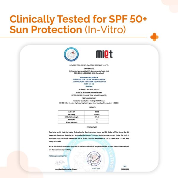 The Derma Co 1% Hyaluronic Sunscreen Aqua - Image 3