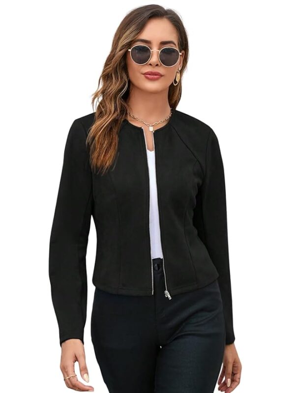 GRECIILOOKS Women Poly Lycra Standard Length Oversized Jacket Korean Style - Image 4