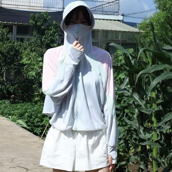 PALAY Woman Sun Protection Hoodie Jacket Lightweight UPE50+ Sun Blocking Coat with - Image 3