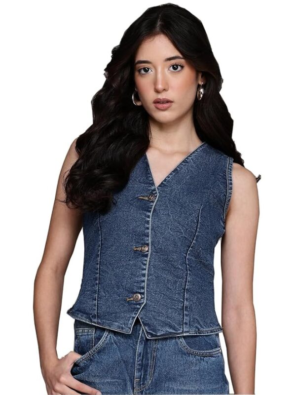 Nifty Women's Denim Waistcoat - Image 8