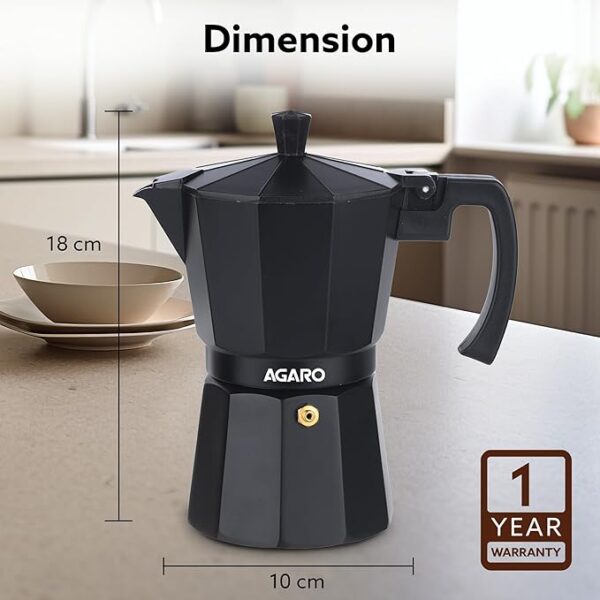 AGARO Classic Moka Pot, Stovetop, Espresso - Image 5