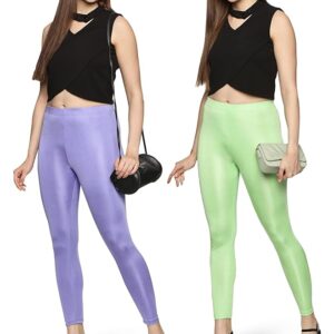 COPPERSMITH Shimmer Leggings for Women Ankle Length