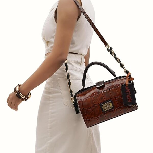 HIDESIGN Genuine Leather Womens Bowling Bag