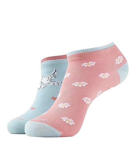 Jockey 7480 Women's Compact Cotton Stretch Low Show Modern Socks with Stay Fresh Treatment (Pack of 2)